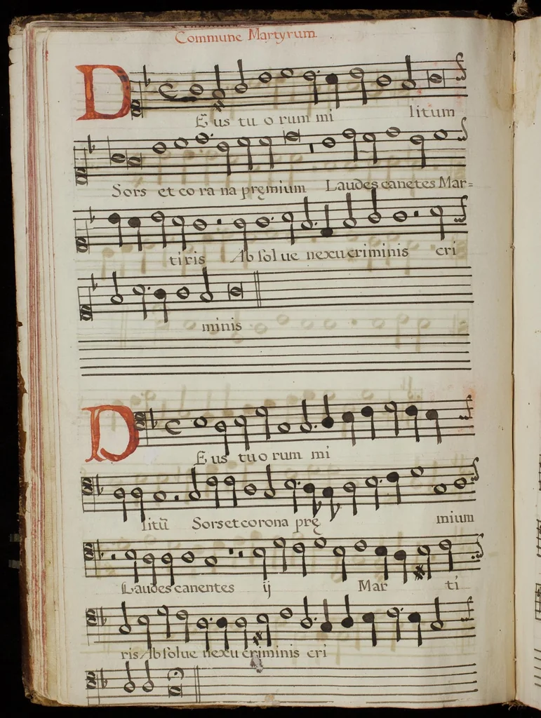 An illustration from [Mexican choir books] [v. 4], 1600, leaf 49