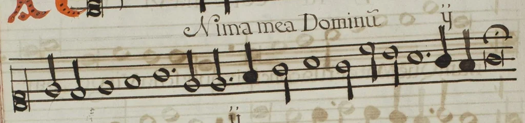 An illustration from [Mexican choir books] [v. 4], 1600, leaf 57