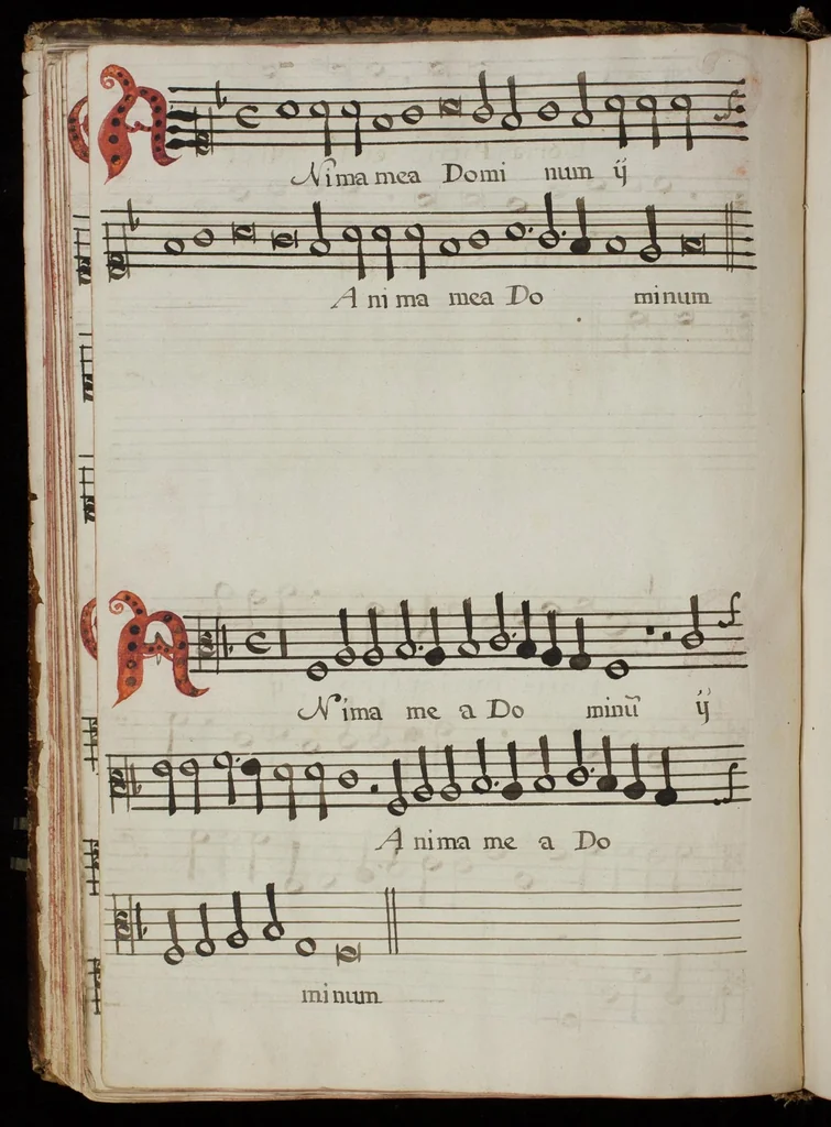 An illustration from [Mexican choir books] [v. 4], 1600, leaf 85