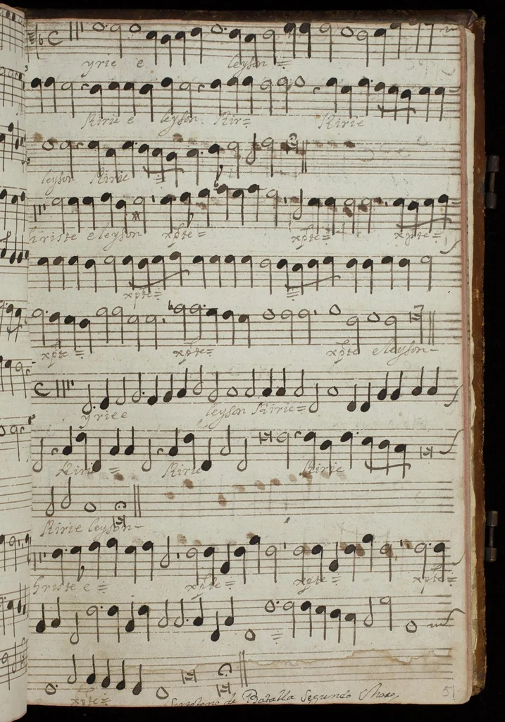 An illustration from [Mexican choir books] [v. 5], 1600, leaf 102