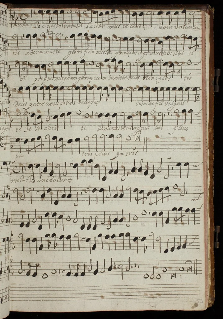An illustration from [Mexican choir books] [v. 5], 1600, leaf 106