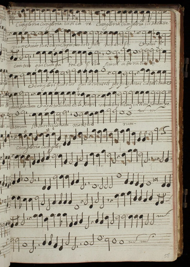 An illustration from [Mexican choir books] [v. 5], 1600, leaf 116