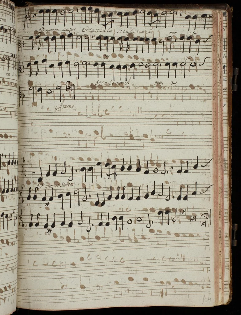 An illustration from [Mexican choir books] [v. 5], 1600, leaf 208