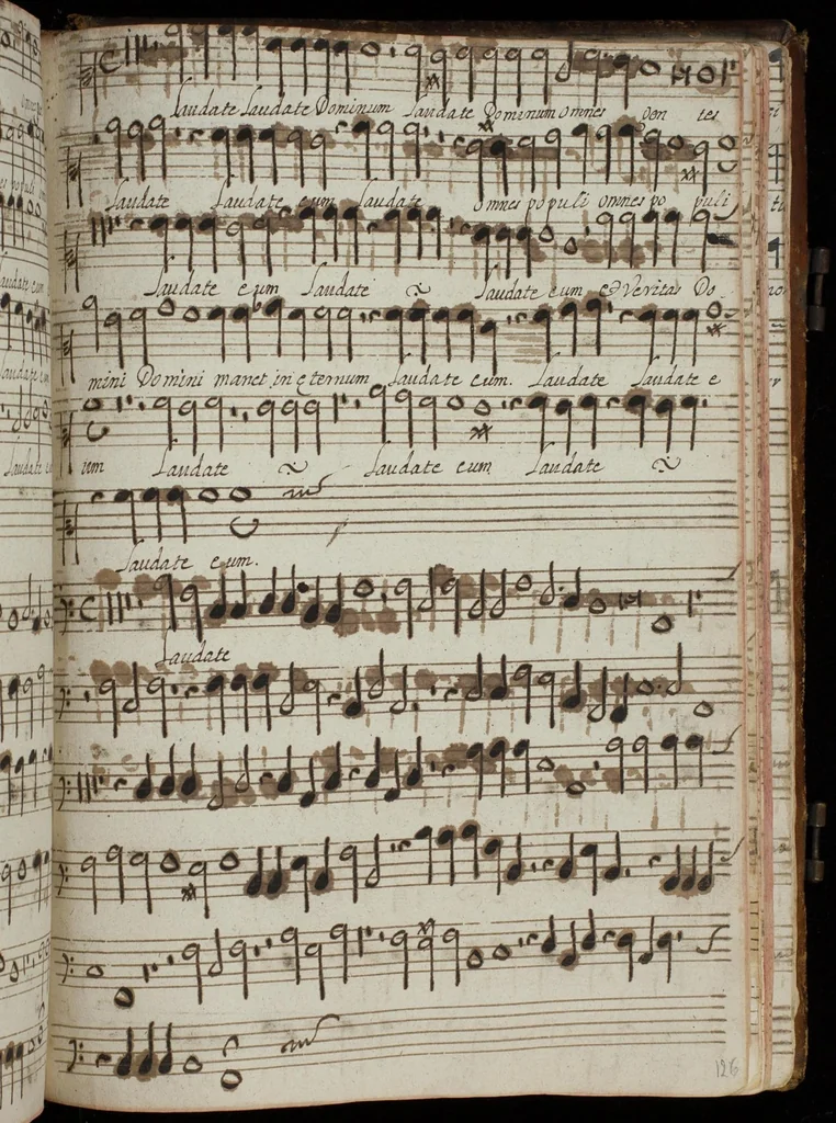 An illustration from [Mexican choir books] [v. 5], 1600, leaf 252