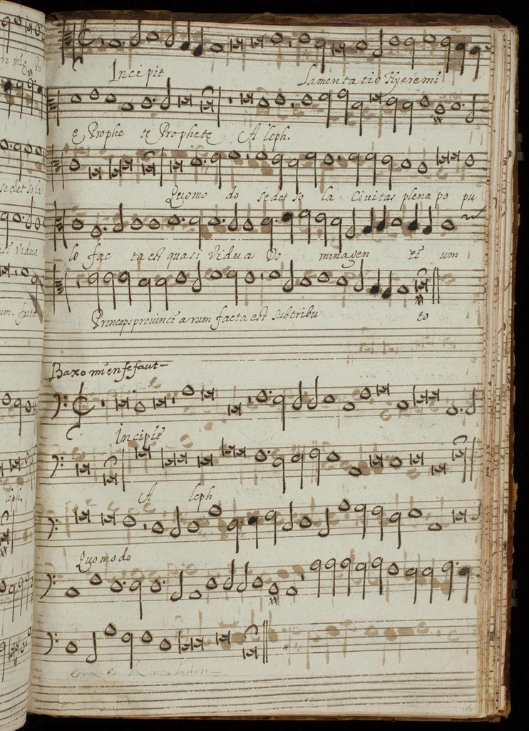 An illustration from [Mexican choir books] [v. 6], 1600, leaf 162