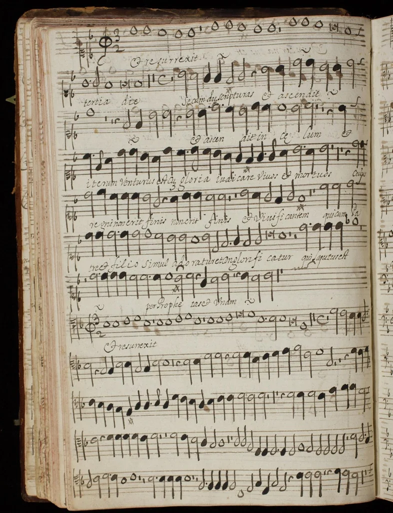 An illustration from [Mexican choir books] [v. 6], 1600, leaf 59