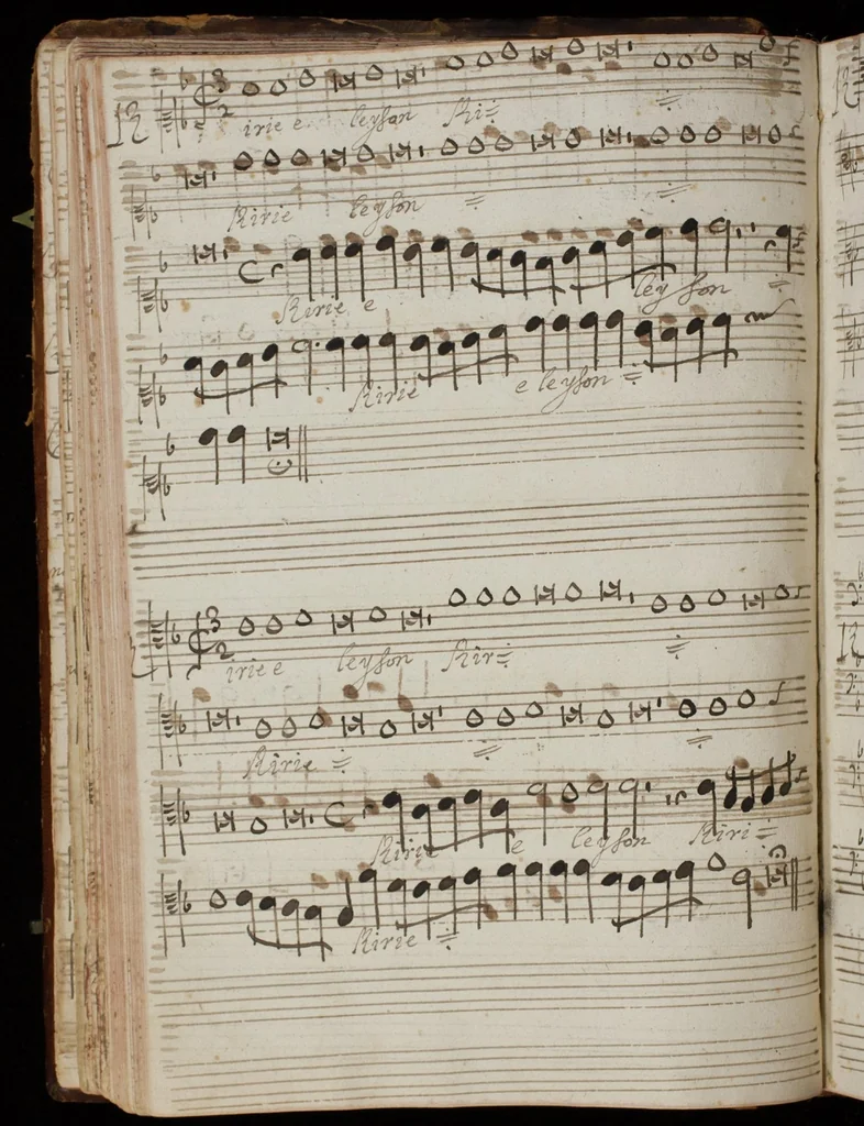 An illustration from [Mexican choir books] [v. 6], 1600, leaf 71