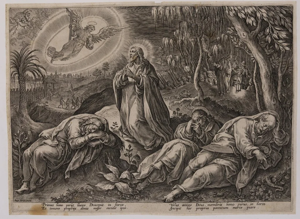 An illustration from Encomium musices quod ex Sacris Litteris concinnabat Philip. Gallaeus. Iconibus exprimebat pictor celeberrimus Io. Stradanas. Versibus illustrabat doctissimus Io. Bochius, urbi Antverp. à secretis, 1600, leaf 29