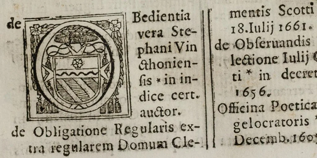 An illustration from Index librorum prohibitorum, 1664, leaf 236