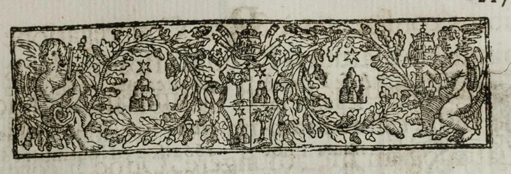 An illustration from Index librorum prohibitorum, 1664, leaf 250