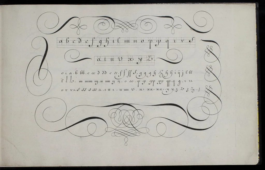 An illustration from Livre d'écriture, 1668, leaf 18