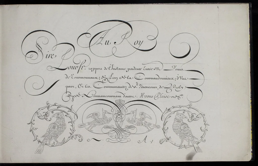 An illustration from Livre d'écriture, 1668, leaf 20