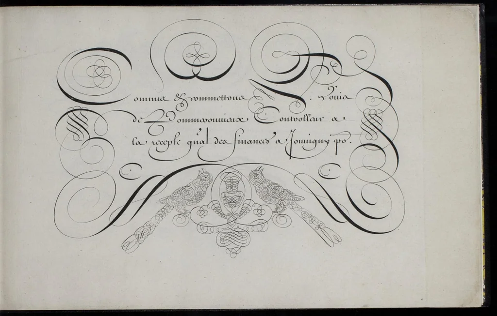An illustration from Livre d'écriture, 1668, leaf 24