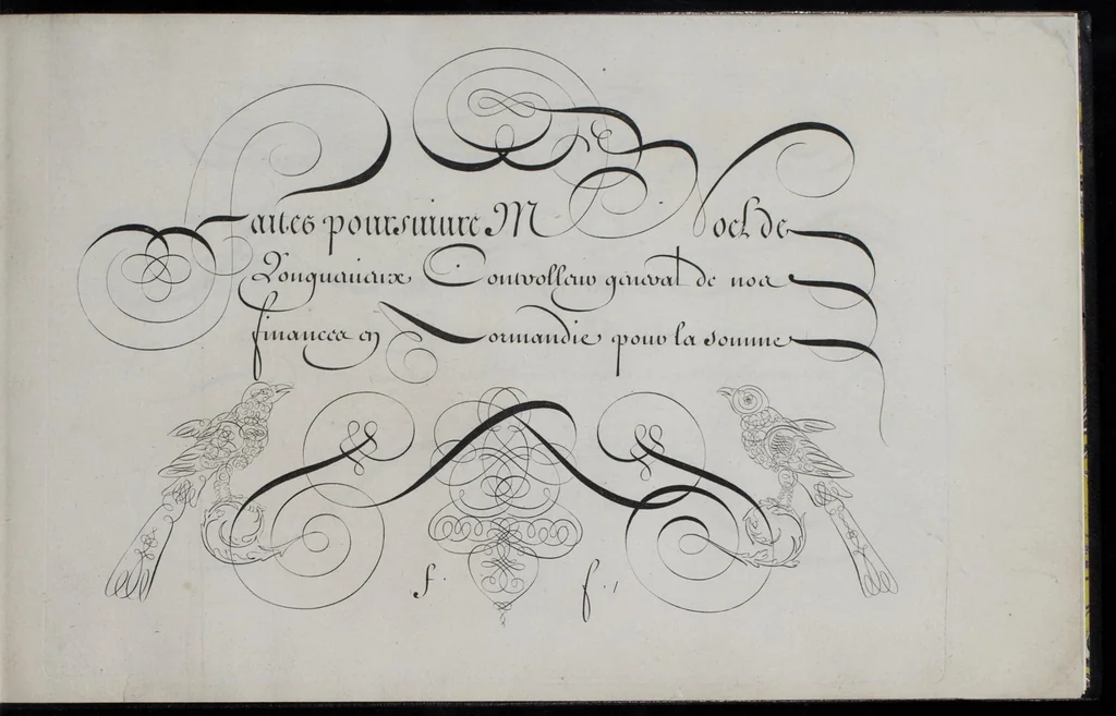 An illustration from Livre d'écriture, 1668, leaf 30