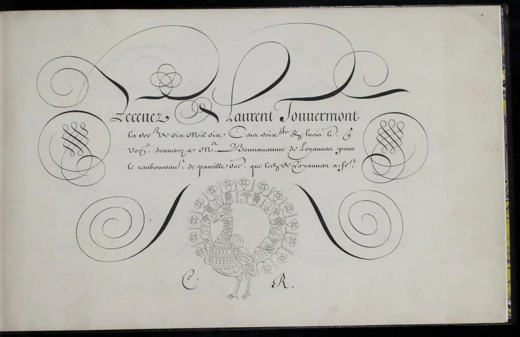 An illustration from Livre d'écriture, 1668, leaf 50