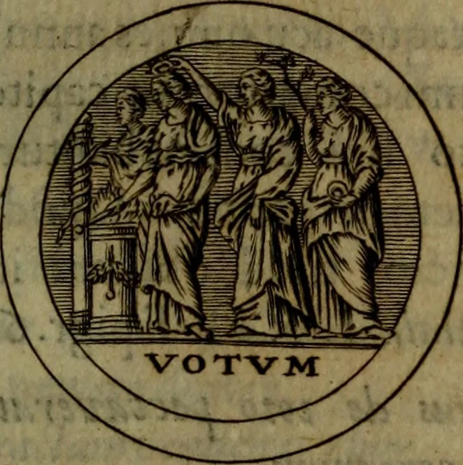 An illustration from Caspari Bartholini Thom. F. De inauribus veterum syntagma : accedit Mantissa ex Thomae Bartholini Miscellaneis medicis de Annulis narium, 1676, leaf 50