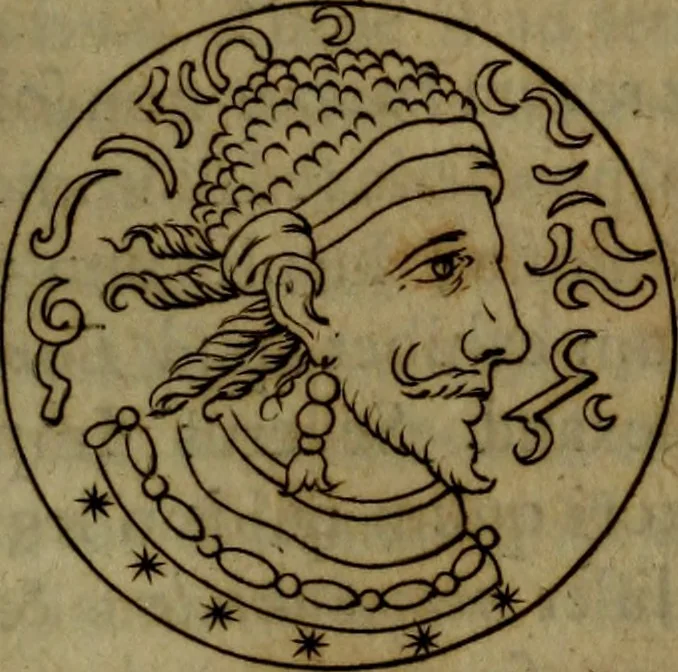 An illustration from Caspari Bartholini Thom. F. De inauribus veterum syntagma : accedit Mantissa ex Thomae Bartholini Miscellaneis medicis de Annulis narium, 1676, leaf 60