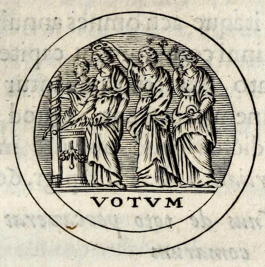 An illustration from Caspari Bartholini thom. f. De inauribus veterum syntagma ; accedit mantissa ex Thomae Bartholini miscellaneis medicis De annulis narium, 1676, leaf 59