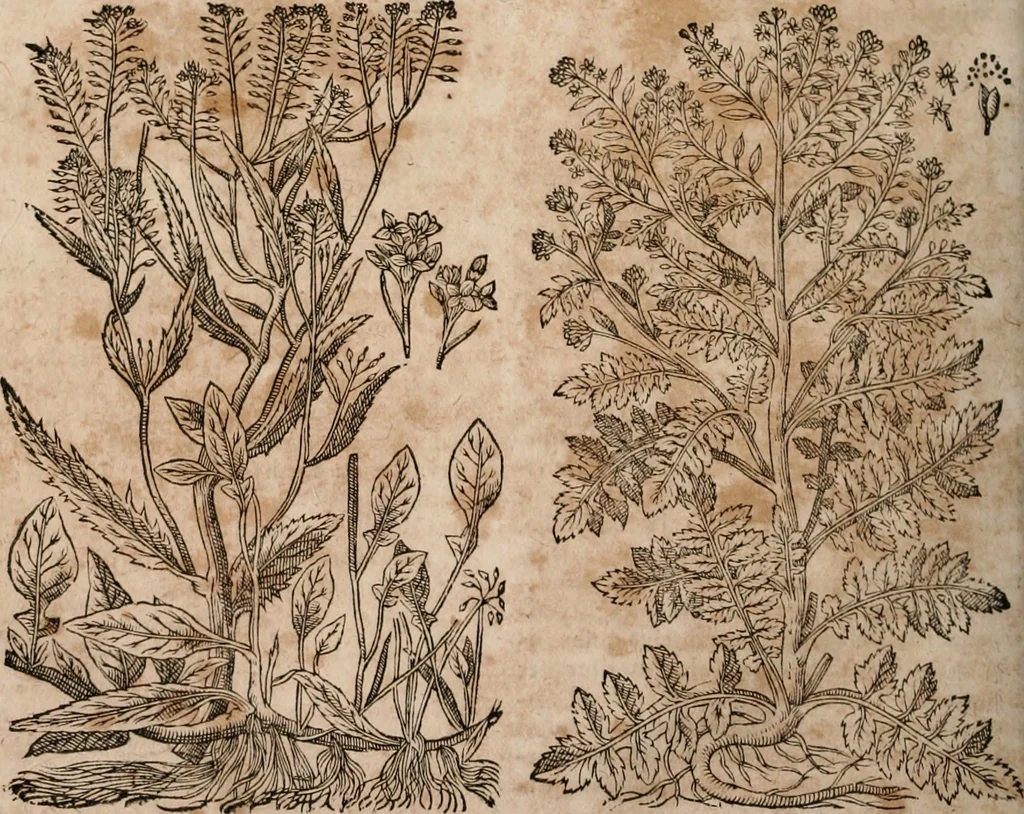 An illustration from Caspari Bavhini ... theatri botanici in qvo plantæ svpra sexcentæ ab ipso primum descriptæ cum plurimis figuris proponuntur, 1671, leaf 47