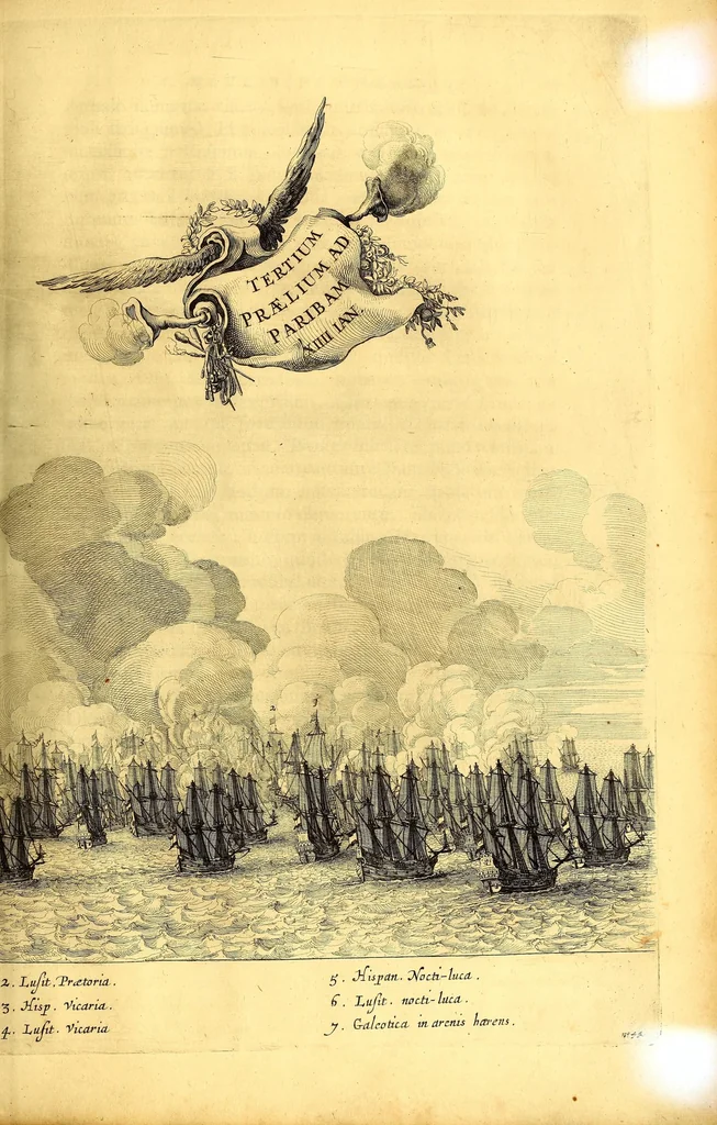 An illustration from Casparis Barlæi, rerum per octennium in Brasilia et alibi nuper gestarum, sub præfectura illustrissimi Comitis I. Mauritii, Nassoviæ, &c. comitis, nunc Vesaliæ gubernatoris & equitatus fderatorum Belgii ordd. sub Auriaco ductoris, historia, 1647, leaf 357