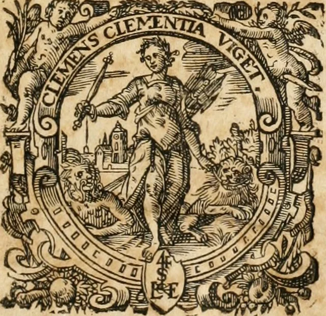 An illustration from Casparis Klockii ... Tractatus nomico-politicus de contributionibus in Romano-Germanico-Imperio et aliis regnis ut plurimum usitatis [electronic resource] : in quo imperatoris Rom. regum ... aliorumque statuum imperii ... jura inspersis multifariis theologico-juridico-historico-politicis discursibus ... & in singulari fasciculo digestis consultationibus sive responsis prudentum hactenus necdum divulgatis accuratè & nervosè enucleantur ., 1676, leaf 10