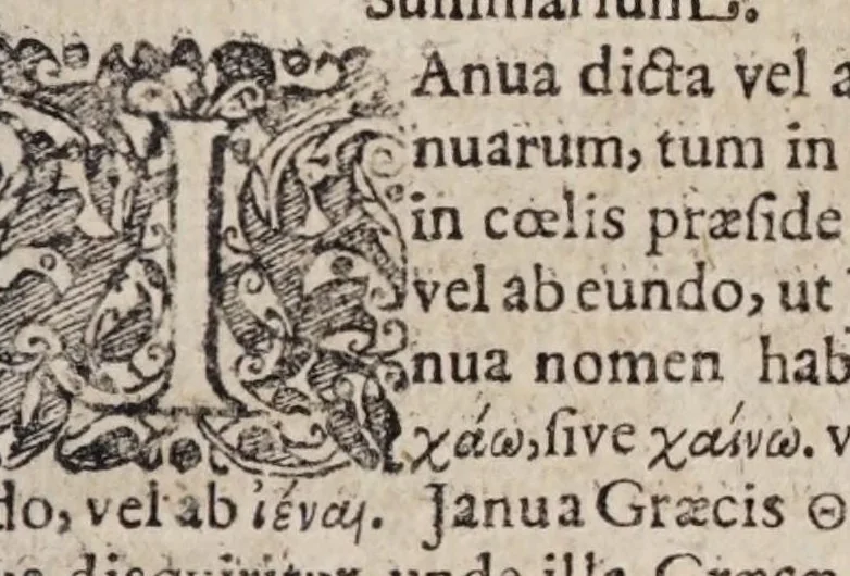 An illustration from Casparis Sagittarii Luneburgensis De januis veterum liber singularis, 1672, leaf 25