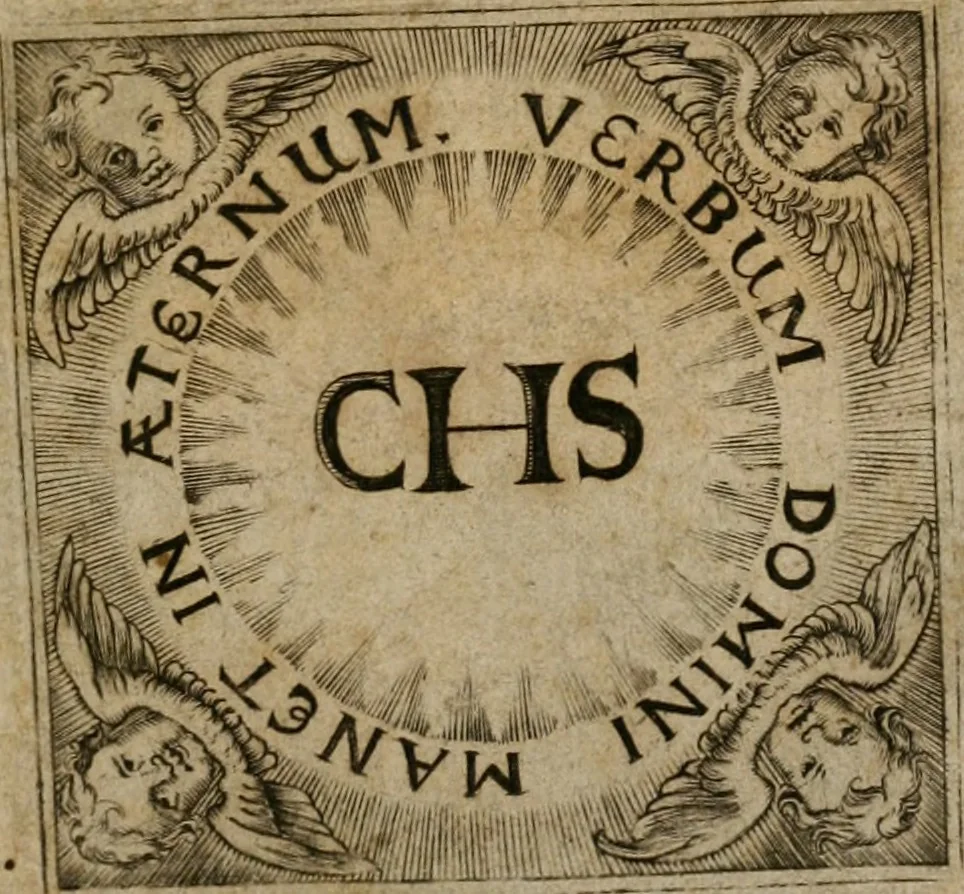 An illustration from Cassander evangelicus, sive, In plaeisq[ue] assertor Aug. confessionis graviss, das ist, Die jenige Puncten : worinn der Fürnehme hochgelehrte vnd in der römisch-catholischen Kirchen weitgerühmte Mann, Georgius Cassander, die Augsburg confession mit gutem Grund gebillichet : aus dem Bedencken, so auff Keysers Ferdinandi I. vnd Keys. Maximiliani II. hochlöblichster Ged. allergnädigsten Befehl vnd Beförderung aller dreyen geistlichen Ehurfürsten Maintz, Cöln vnd Frier gefertiget, 1631, leaf 4