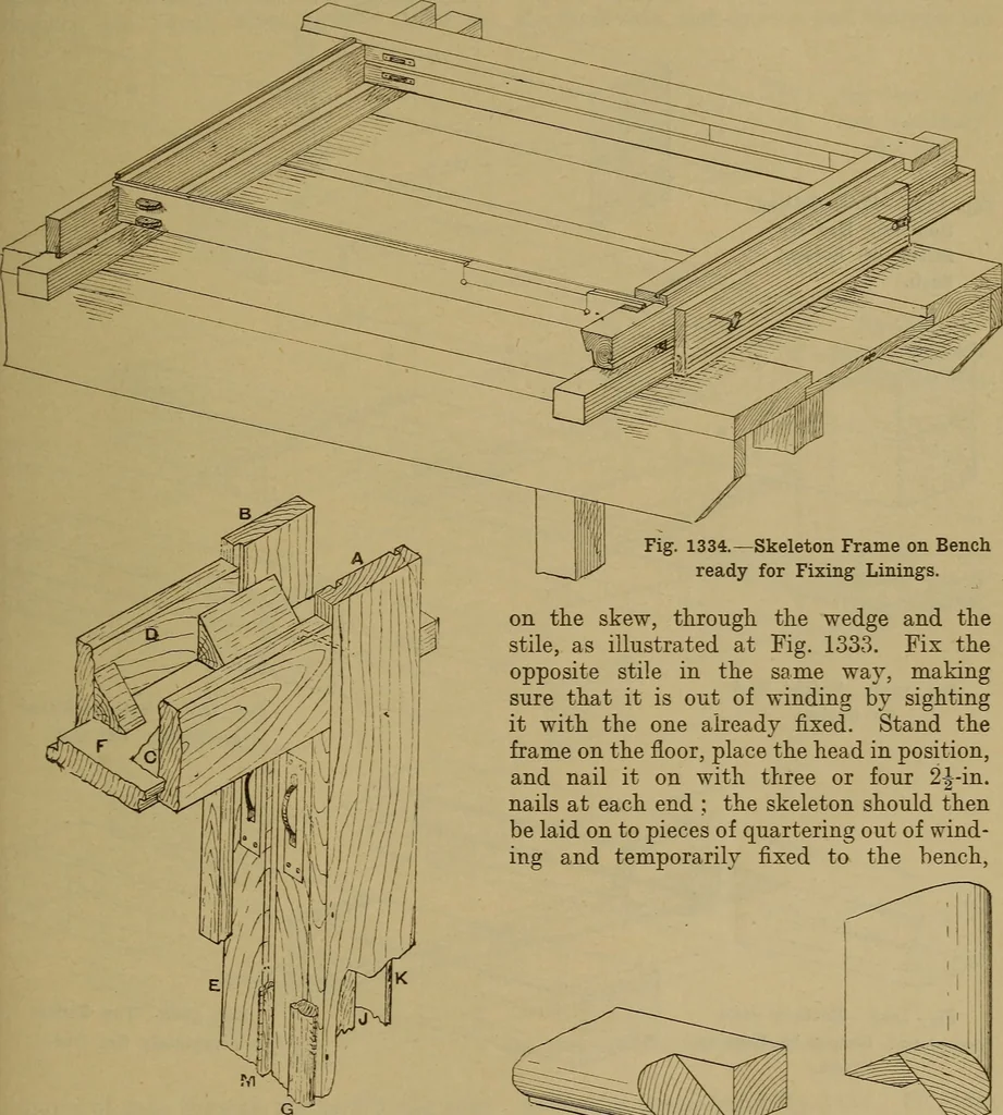 An illustration from Cassells' carpentry and joinery, 1907, leaf 442