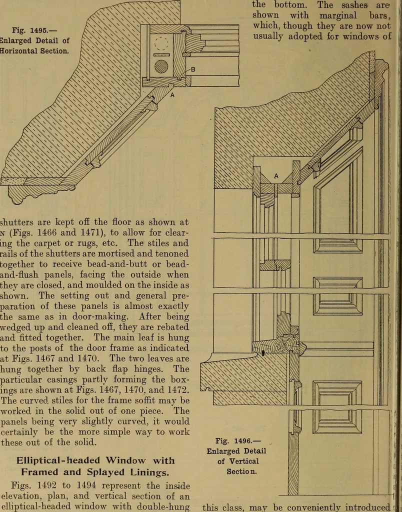 An illustration from Cassells' carpentry and joinery, 1907, leaf 491