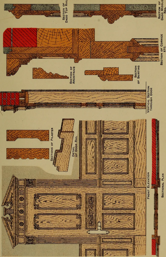An illustration from Cassells' carpentry and joinery, 1907, leaf 64