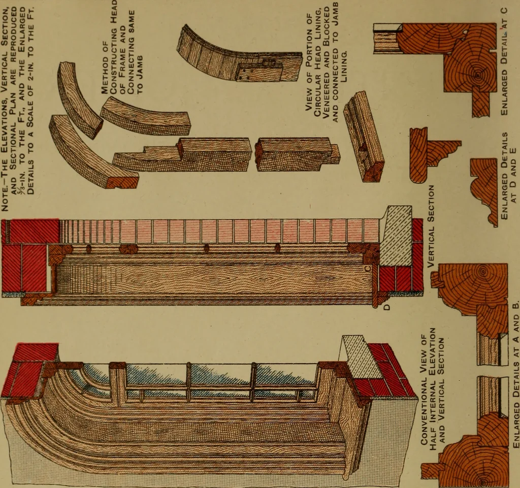 An illustration from Cassells' carpentry and joinery, 1907, leaf 9