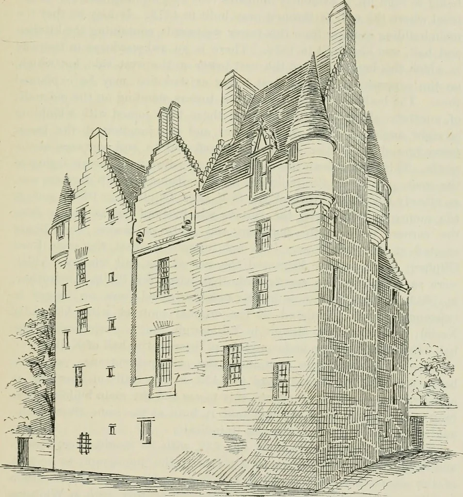 An illustration from The castellated and domestic architecture of Scotland, from the twelfth to the eighteenth century, 1887, leaf 144