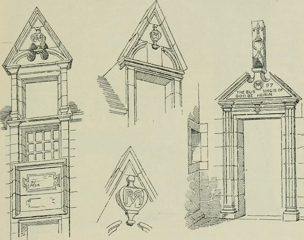 An illustration from The castellated and domestic architecture of Scotland, from the twelfth to the eighteenth century, 1887, leaf 444