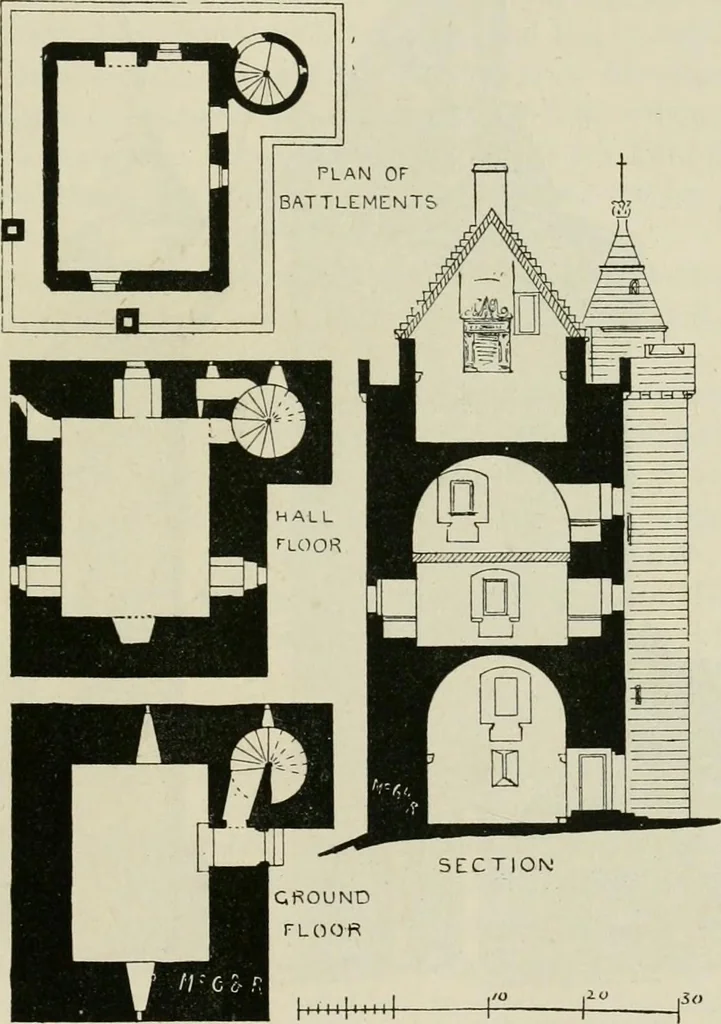 An illustration from The castellated and domestic architecture of Scotland, from the twelfth to the eighteenth century, 1887, leaf 56