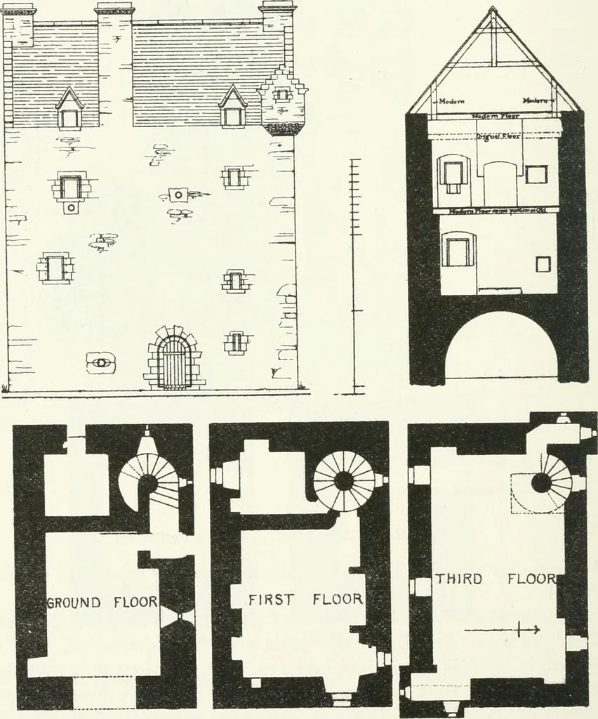 An illustration from The castellated and domestic architecture of Scotland, from the twelfth to the eighteenth century, 1887, leaf 431