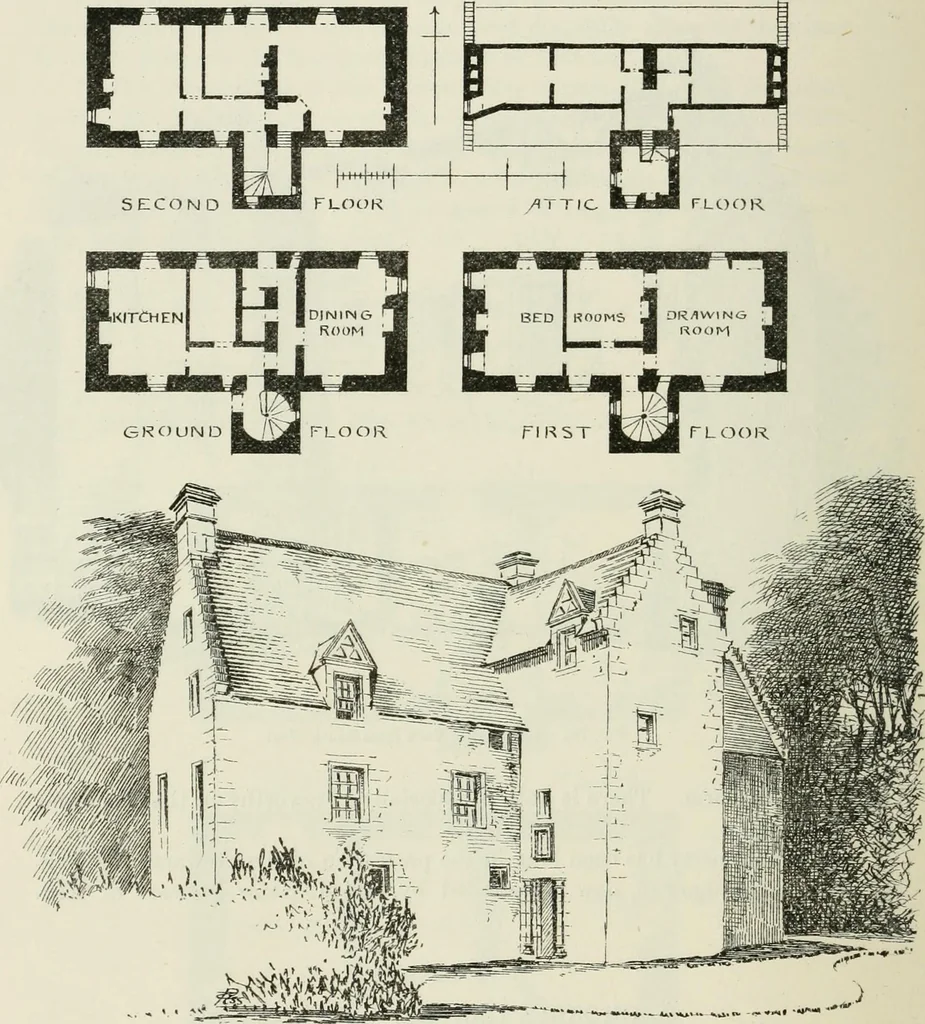 An illustration from The castellated and domestic architecture of Scotland, from the twelfth to the eighteenth century, 1887, leaf 135