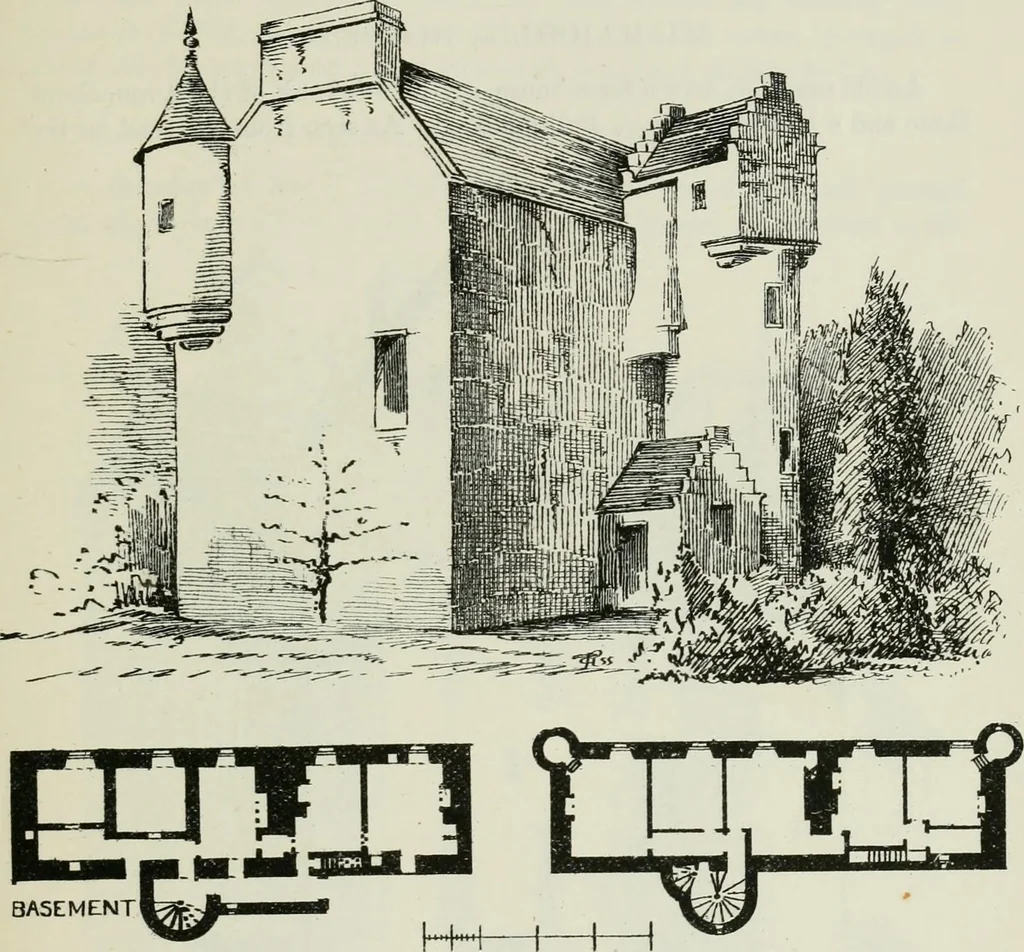 An illustration from The castellated and domestic architecture of Scotland, from the twelfth to the eighteenth century, 1887, leaf 144