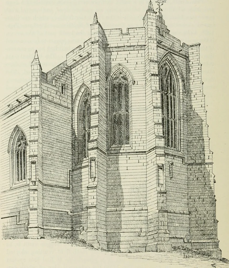 An illustration from The castellated and domestic architecture of Scotland, from the twelfth to the eighteenth century, 1887, leaf 157