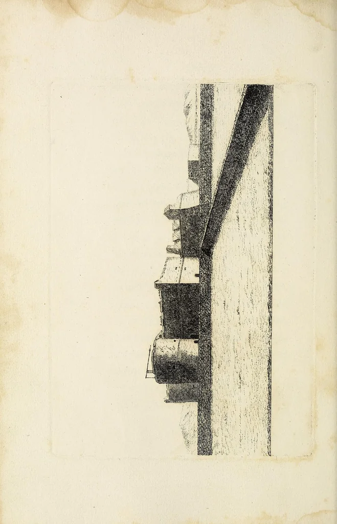 An illustration from The castle of Otranto, : a Gothic story., 1791, leaf 48