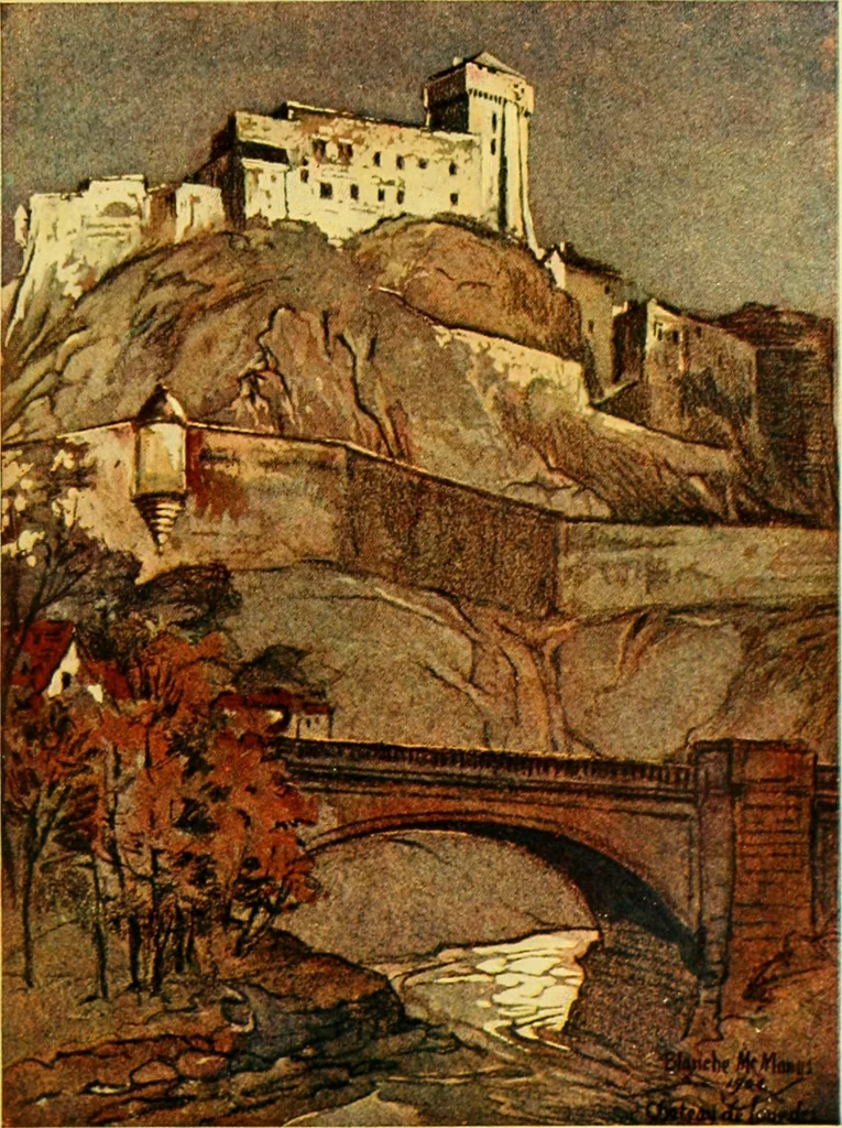 An illustration from Castles and chateaux of old Navarre and the Basque Provinces, including also Foix, Roussillon and Béarn, 1907, leaf 408
