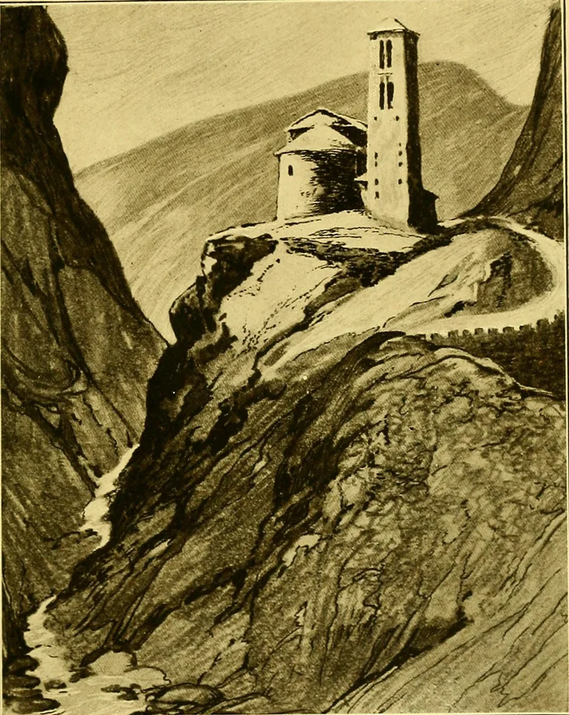 An illustration from Castles and chateaux of old Navarre and the Basque Provinces, including also Foix, Roussillon and Béarn, 1907, leaf 54