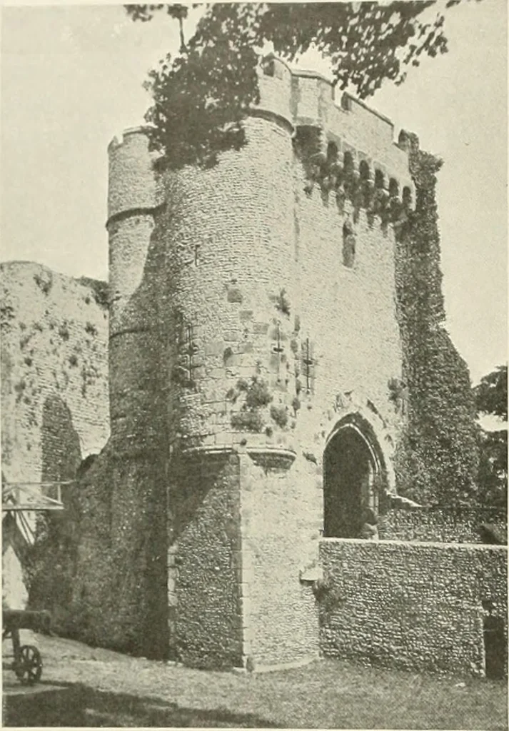 An illustration from The castles of England, their story and structure, 1896, leaf 121