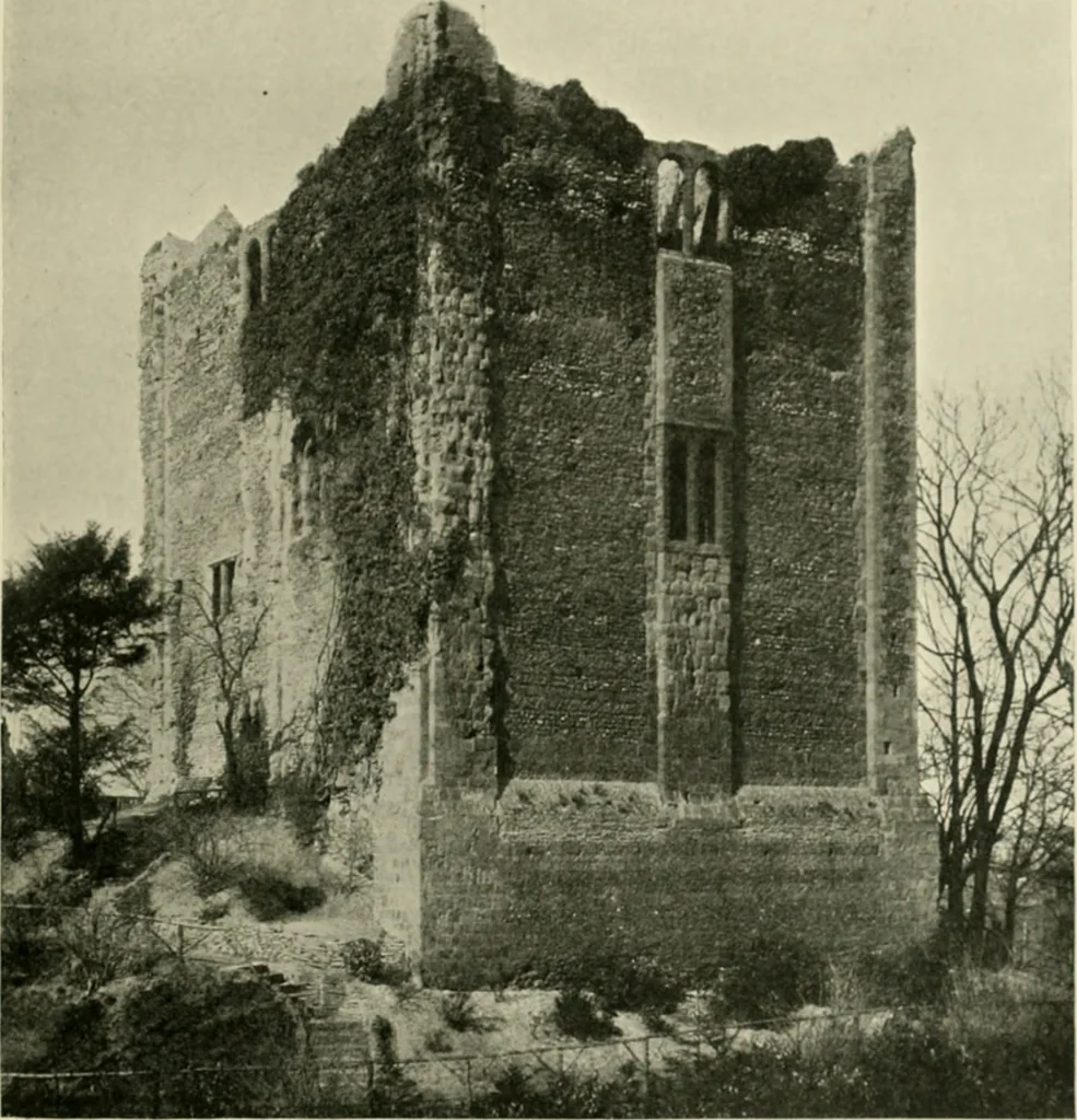 An illustration from The castles of England, their story and structure, 1896, leaf 138
