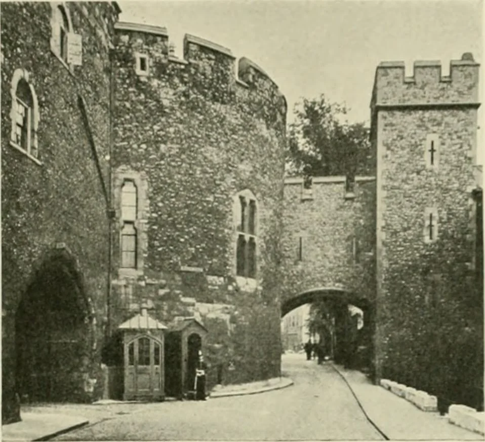 An illustration from The castles of England, their story and structure, 1896, leaf 154