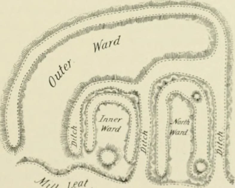 An illustration from The castles of England, their story and structure, 1896, leaf 184