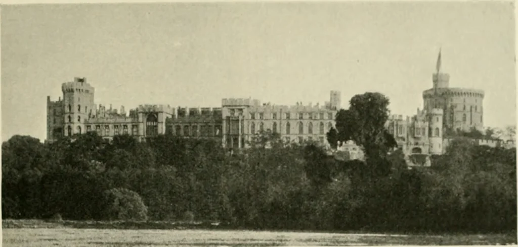An illustration from The castles of England, their story and structure, 1896, leaf 214