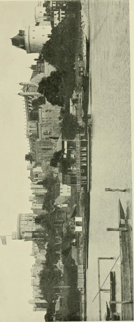 An illustration from The castles of England, their story and structure, 1896, leaf 228