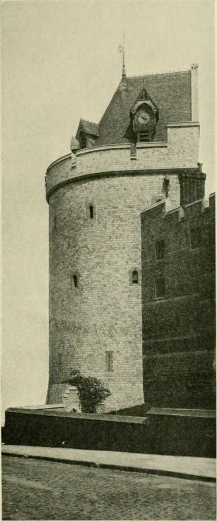 An illustration from The castles of England, their story and structure, 1896, leaf 230