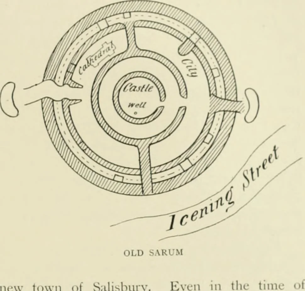 An illustration from The castles of England, their story and structure, 1896, leaf 282