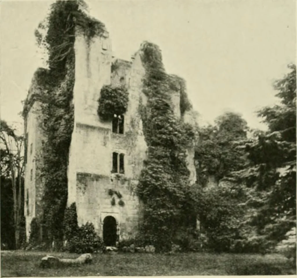 An illustration from The castles of England, their story and structure, 1896, leaf 288